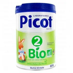 Comparateur de prix : Picot Lait bio 2ème age 6-12 mois 800g