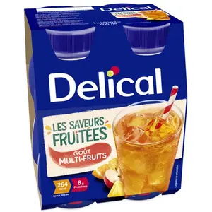 LACTALIS Délical Boisson Fruitée Multi Fruits 4x200Ml pas cher