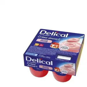 Comparateur de prix : Délical Crème Dessert Saveur Fraise 4x200 Grammes