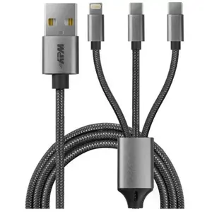 Comparateur de prix : Câble duo APM 3 en 1 USB-C/Micro usb/Ligthning 1M50 TU