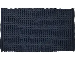 Sensei Maison Tapis d'intérieur ou salle de bain 2200 gr/m² bleu nuit 70x120 cm