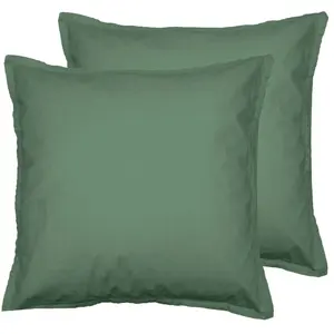 Sensei Maison Lot de 2 taies d'oreiller en coton lichen 65x65 cm pas cher