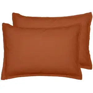 Sensei Maison Lot de 2 taies d'oreiller en flanelle de coton Auburn 50x70 cm pas cher