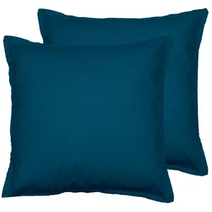 Sensei Maison Lot de 2 taies d'oreiller en flanelle de coton Indigo 65x65 cm pas cher
