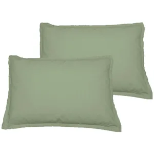 Sensei Maison - Lot de 2 taies d'oreiller en Coton Studio - 50x70 cm - Sauge pas cher