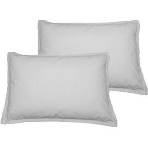 Sensei Maison - Lot de 2 taies d'oreiller en Coton Studio - 50x70 cm - Gris Perle pas cher