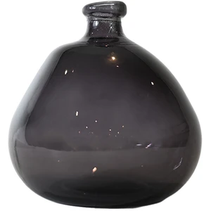 Sensei Maison Vase en verre recyclé Anthracite 23 cm pas cher