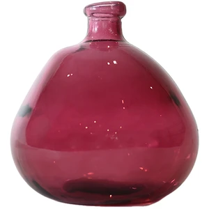 Sensei Maison Vase en verre recyclé Fushia 23 cm pas cher