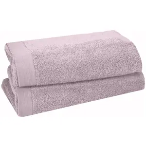 Sensei Maison Lot de 2 draps de bain 500 g/m²  lavandin 70x130 cm pas cher