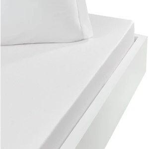 Sensei Maison Drap housse jersey coton peigné extensible bo blanc 90x190 cm pas cher