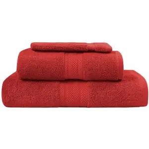 Sensei Maison Ensemble de bain 3 pièces Rubis pas cher