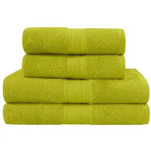 Sensei Maison Ensemble de bain 4 pièces en coton Citronelle pas cher