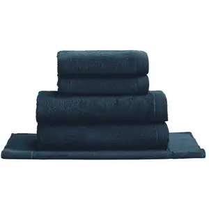 Sensei Maison Ensemble de bain avec tapis 5 pièces denim pas cher