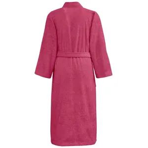 Sensei Maison Peignoir col kimono en coton Rose Indien XL pas cher