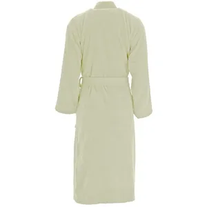 Sensei Maison Peignoir col kimono en coton Ecru XL pas cher