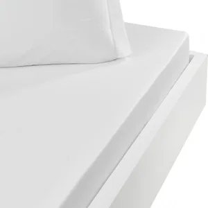 Sensei - Drap Housse Percale UNI - - Blanc, Coton, 140x200 pas cher