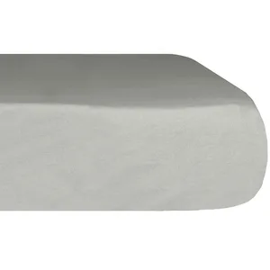Drap housse en flanelle de coton bonnet 30 cm gris perle 180x200 cm pas cher