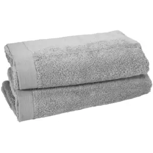 Sensei Maison - Lot de 2 draps de Bain 500 g/m² Studio - 70x130 cm - Gris Perle pas cher