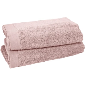 Lot de 2 draps de bain 500 g/m² poudre 70x130 cm pas cher