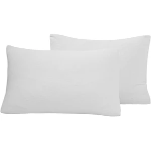 Sensei Maison Lot de 2 taies d'oreiller en gaze de coton blanc 50x70 cm pas cher