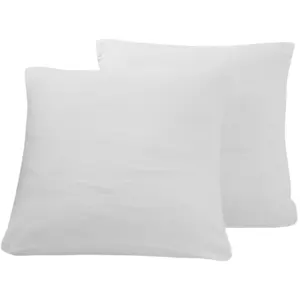 Sensei Maison Lot de 2 taies d'oreiller en gaze de coton blanc 65x65 cm pas cher