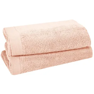 Sensei La Maison du Coton Lot de 2 serviettes de toilette 500 g/m²  poudre 50x90 cm