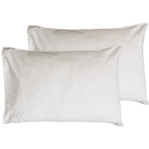 Sensei Maison 2 protège oreillers en coton biologique  supr blanc 50x70 cm pas cher