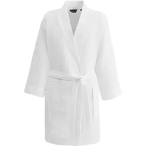 Sensei Maison - Peignoir Court nid d'abeille Spa - 3 - L - Blanc pas cher