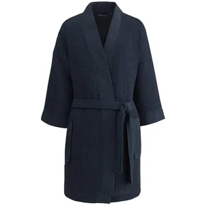 Sensei Maison - Peignoir Court nid d'abeille Spa - 3 - L - Bleu Nuit pas cher