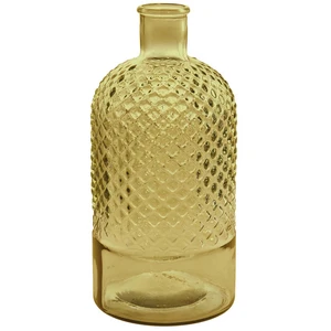 Sensei Maison Vase bouteille en verre recyclé miel 28 cm pas cher