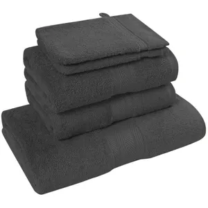 Sensei La Maison du Coton Ensemble de bain 5 pièces Anthracite