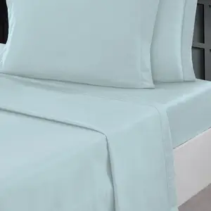 Sensei Maison Drap plat en percale de coton nuage 180x290 cm pas cher