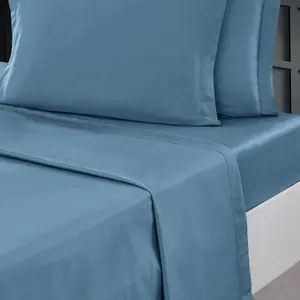 Sensei Maison - Drap Plat en Percale de Coton Soft Percale - 270x300cm - Cobalt