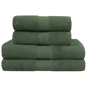 Sensei Maison Ensemble de bain 4 pièces en coton Eucalyptus pas cher