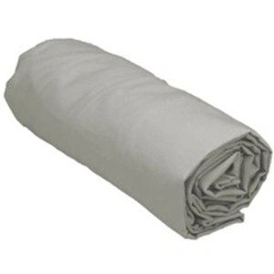 Drap housse Satin de Coton 120 fils/cm² Uni VERSAILLES Taupe 160x200 pas cher