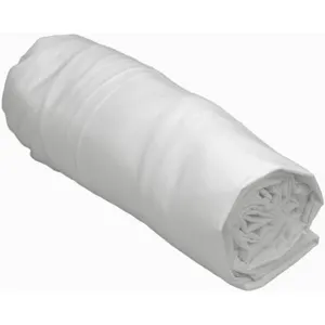 Drap housse Satin de Coton 120 fils/cm² Uni VERSAILLES Blanc 160x200