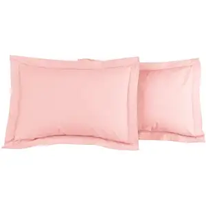 Lot de 2 taies d'oreiller en percale de coton poudre 50x70 cm pas cher