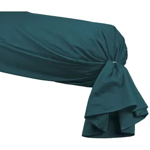 Taie de traversin en percale Petrol 45x185 cm