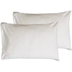 Sensei Lot de 2 protègeoreillers en coton 160 g/m²  blanc 50x70 cm