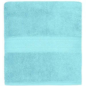 Sensei Maison Maxi drap de bain 550 g/m² bleu turquoise 100x150 cm pas cher