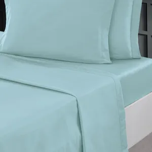 Sensei Maison - Drap Plat en Percale de Coton Soft Percale - 270x300cm - Bleu Arctic pas cher