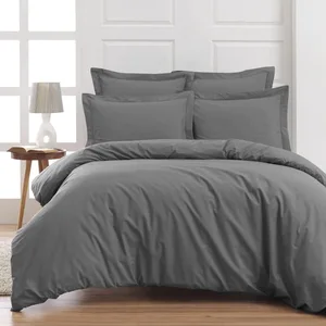 Sensei Maison - Drap Plat en Percale de Coton Soft Percale - 240x300 cm - Galet