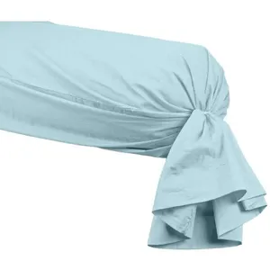 Taie de Traversin Percale Unie EASY CARE 80 fils/cm² SENSEI SOFT Bleu Arctic 45x185