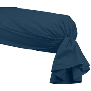 Sensei Maison - Taie de traversin en Percale de Coton Soft Percale - 45x185 cm - Indigo