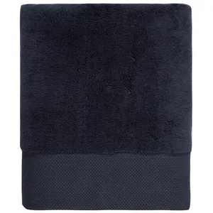 Sensei Maison Serviette de toilette zéro twist 560 g/m² bleu nuit 50x100 cm pas cher
