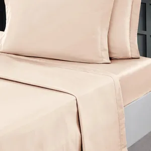 Sensei - Drap Plat Plat Percale UNI - - Rose petale, Coton, 240x310 pas cher