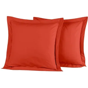 Lot de 2 taies d'oreiller en percale de coton terracota 65x65 cmVendu paramazon