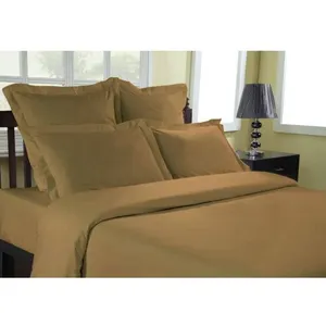 Sensei - Drap Housse Percale UNI - - Taupe, Coton, 200x200 pas cher