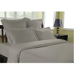 Sensei Maison Drap housse en percale de coton Gris Perle 140x190 cm pas cher