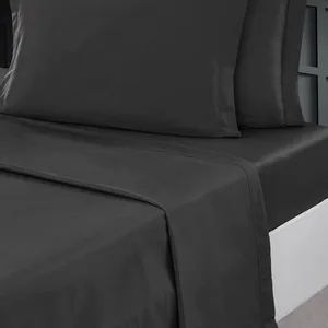 Sensei - Drap Plat Plat Percale UNI - - Anthracite, Coton, 240x310 pas cher